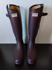 Hunter rag & bone Rain Boots Tall Burgundy/Maroon Size US 8M Limited Edition