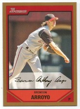 BRONSON ARROYO 2007 BOWMAN GOLD CARD NM-MT+ CONDITION