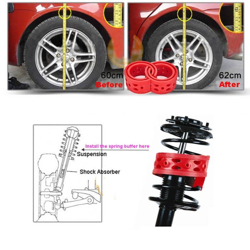 2pcs Front Shock Absorber Coil Spring Cushion Protector Buffer Fit For Volvo S80 - Picture 8 of 8