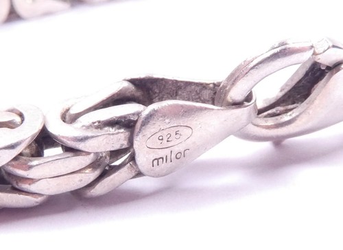 QVC Italian Milor Byzantine Bracelet 925 Sterling Silver 2006 Hallmarked 19.9g - Picture 7 of 8