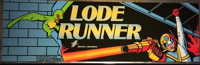 Lode Runner Arcade Marquee 26''x8''