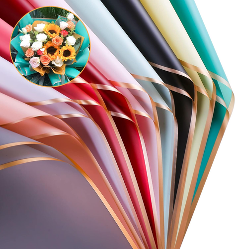 20 Sheets Flower Wrapping Paper Flower Bouquet Waterproof Florist Wrap Paper Bou