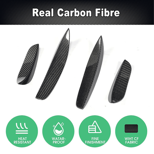 Fit for Benz W205 C205 C63 15-21 REAL Carbon Front Bumper Splitter Canards Fins - Picture 5 of 10