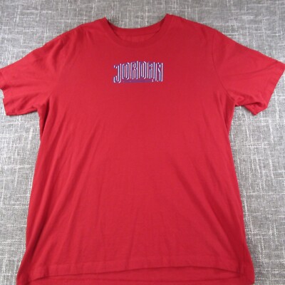 Air Jordan T Shirt Mens XL Red Casual Active