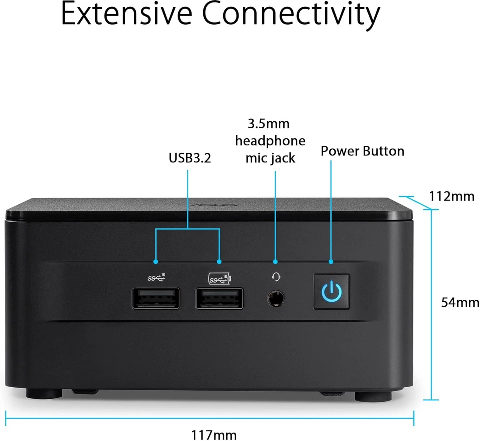 ASUS NUC 13 PRO Arena Canyon Barebone Kit i7-1360P Desktop Mini PC Computer - Image 2 of 4