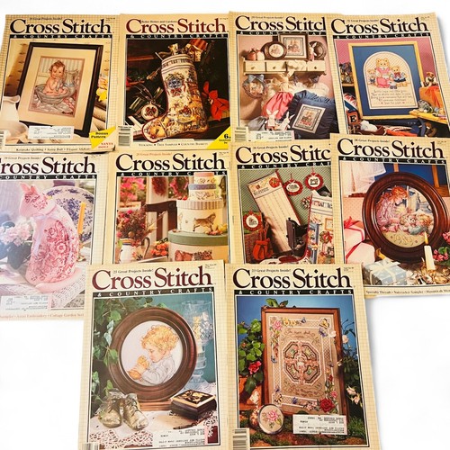 Konvolut 10 Kreuzstich & Land Bastelzeitschriften 80er-90er Jahre Muster