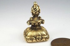 ANTIQUE GEORGIAN ENGLISH GOLD FILLED CARNELIAN AGATE SEAL FOB c1830