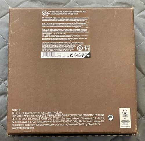 THE BODY SHOP COCONUT FESTIVE PICKS BOX SET Soap-Body Butter&Scrub-Shower Cream - Picture 9 of 15