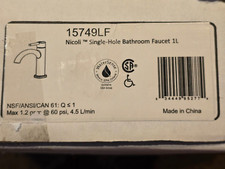 Delta 15749LF Nicoli J-Spout Single Hole Single-Handle Bathroom Faucet in Chrome
