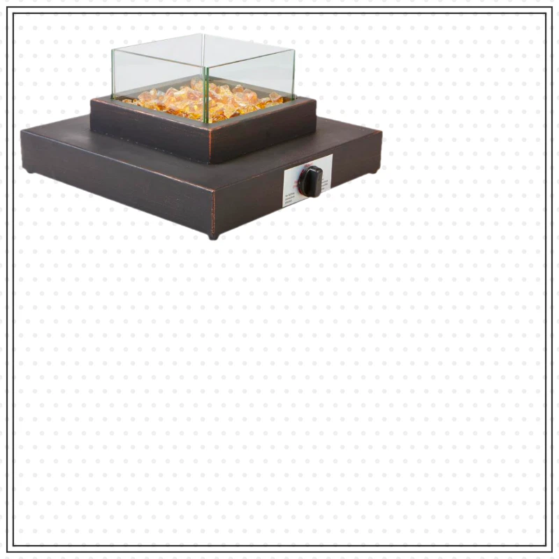 Hampton Bay 8.000 BTU Mesa Portátil Gas Propano Fogata Bronce Antiguo NUEVO Foto 4 de 4