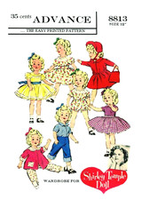 Vintage 1959 Shirley Temple 12 Doll Clothes P...