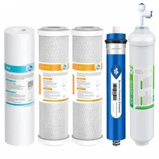 5 Stage Reverse Osmosis 50/75/100/150 GPD RO Membrane Sediment Water Filter Set