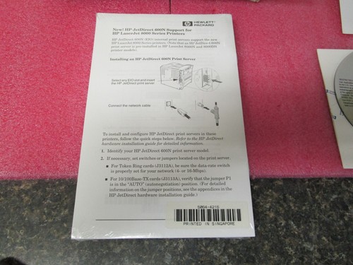 HP J3112A JETDIRECT 600N Internal Print Server - Open Box with Manual and CD - Picture 9 of 15