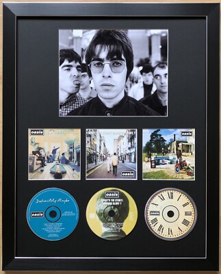 Oasis/Framed/Multi CD Display/Definitely Maybe /Whats the Story /Be Here Now