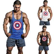 Mens Workout Stringer Tank Tops Muscle Sleeveless Shirts Gym Bodybuilding Vest
