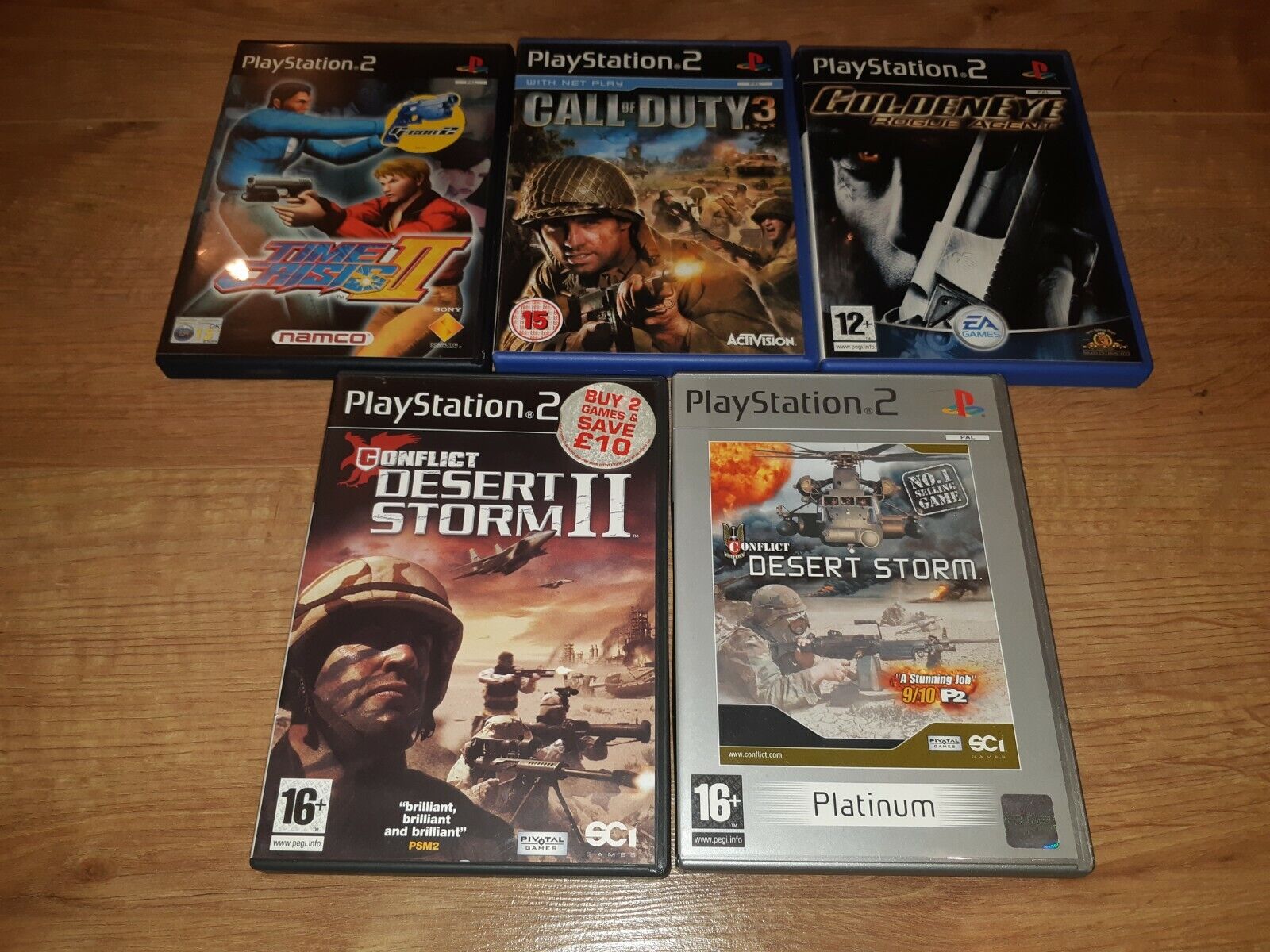 PlayStation 2 Lot Of 3 Games - CALL OF DUTY 2 + Call Of Duty 3 + Monster Jam