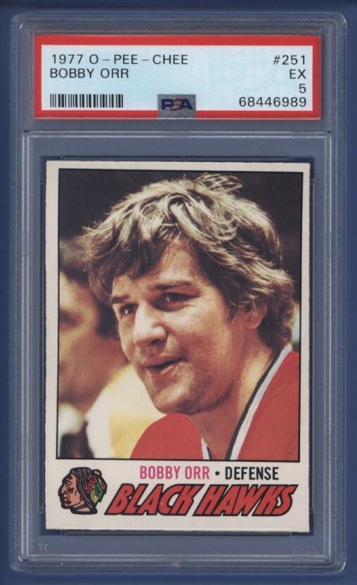 1977-78 O-Pee-Chee #251 BOBBY ORR PSA 5 EX Chicago Blackhawks *HALL OF FAMER*
