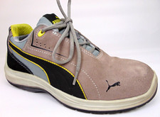 Zapatillas de Trabajo Puma Touring Puntera de Seguridad Baja Comp Para Hombre Talla 9.0 Gris Gamuza Cuero