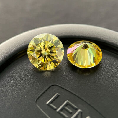 GRA Certified Loose Moissanite Round Stones | D Color VVS1 Clarity, All Sizes & Colors