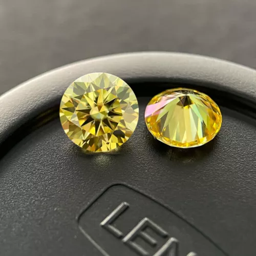 Colored Moissanite Real Gem Stone W. GRA Certificate VVS1 D Round Loose
