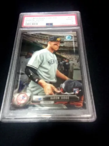 2017 Bowman Chrome Aaron Judge SP In Dugout #56 PSA 9 MVP ROY HR Leader Yankees*