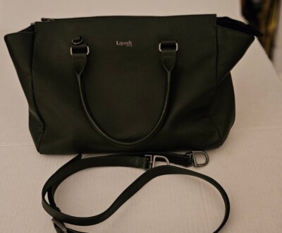 LIPAULT PARIS Black Leather MEDIUM Satchel