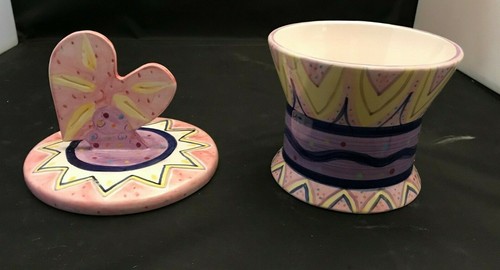 1998 EMPRESS ARTS LTD. ENAMEL FISH CUP NIB - Picture 2 of 2