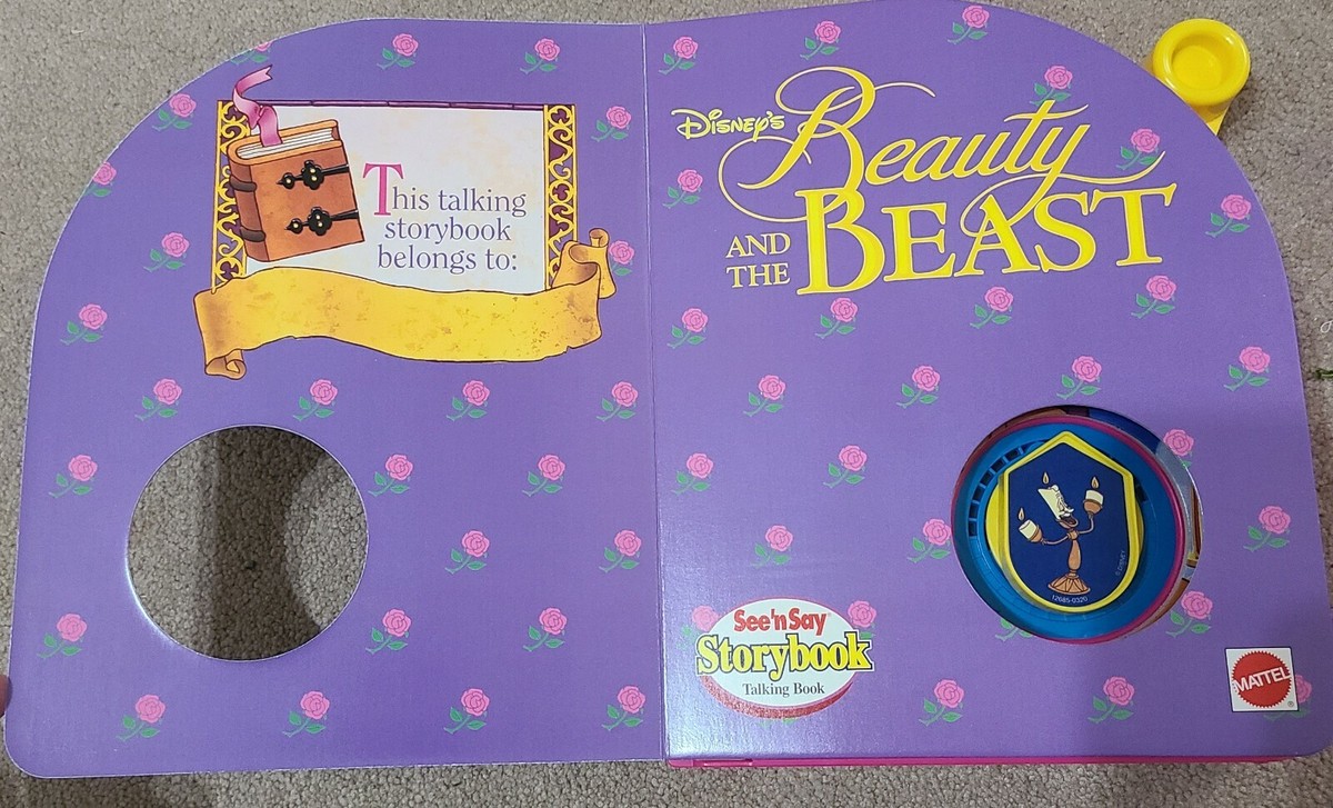 Disney's Beauty & The Beast See N Say Talking Book Mid 90s | eBay