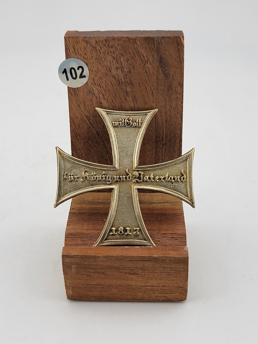 127941, Landwehrkreuz to Landwehr Chako, circa 1880, gilded metal