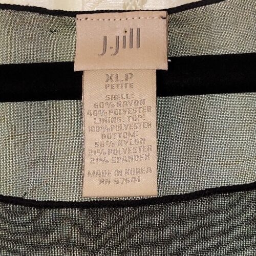 Abito midi vintage J Jill maglia trasparente e velluto taglia XL stravagante Halloween - Foto 3 di 8