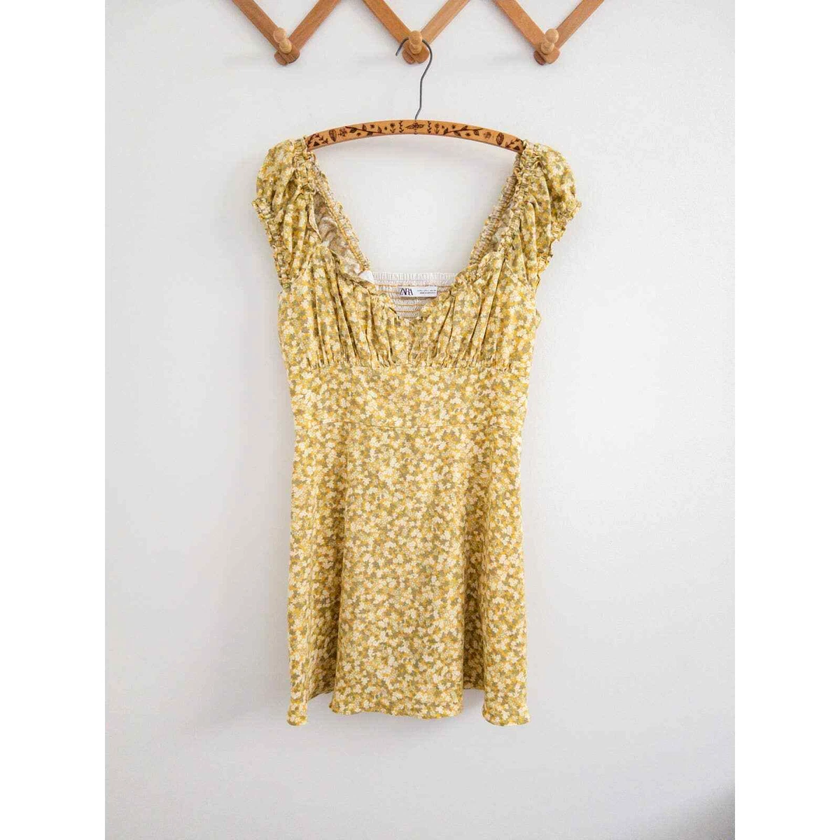 Zara yellow floral clearance dress