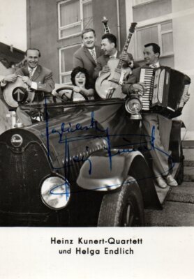 Autogramm - Heinz Kunert-Quartett - DDR Karte