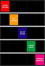 Office Door Sign,Do Not Disturb/Please Knock/Out of Office/In a Meeting/Working