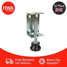 Pack Of 12 | M8 Baseboard Adjustable Brackets With Strong Levelling Feet UK