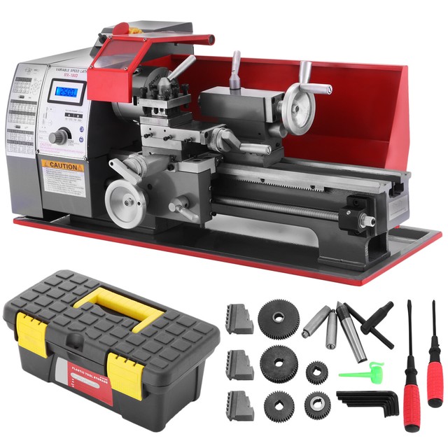 Brushless Motor Mini Metal Lathe Woodworking Tool 2500rpm Bench