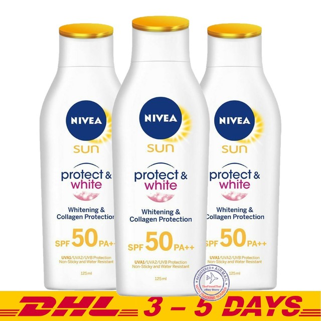 2x125ml NIVEA Sun Whitening Body Lotion Radiant Collagen DNA Protect