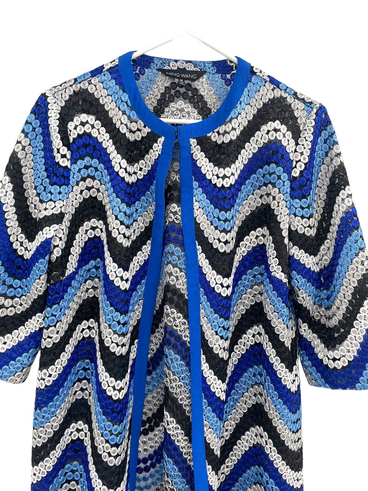 Ming Wang Chevron Pattern Textural Lace Woven Car… - image 3