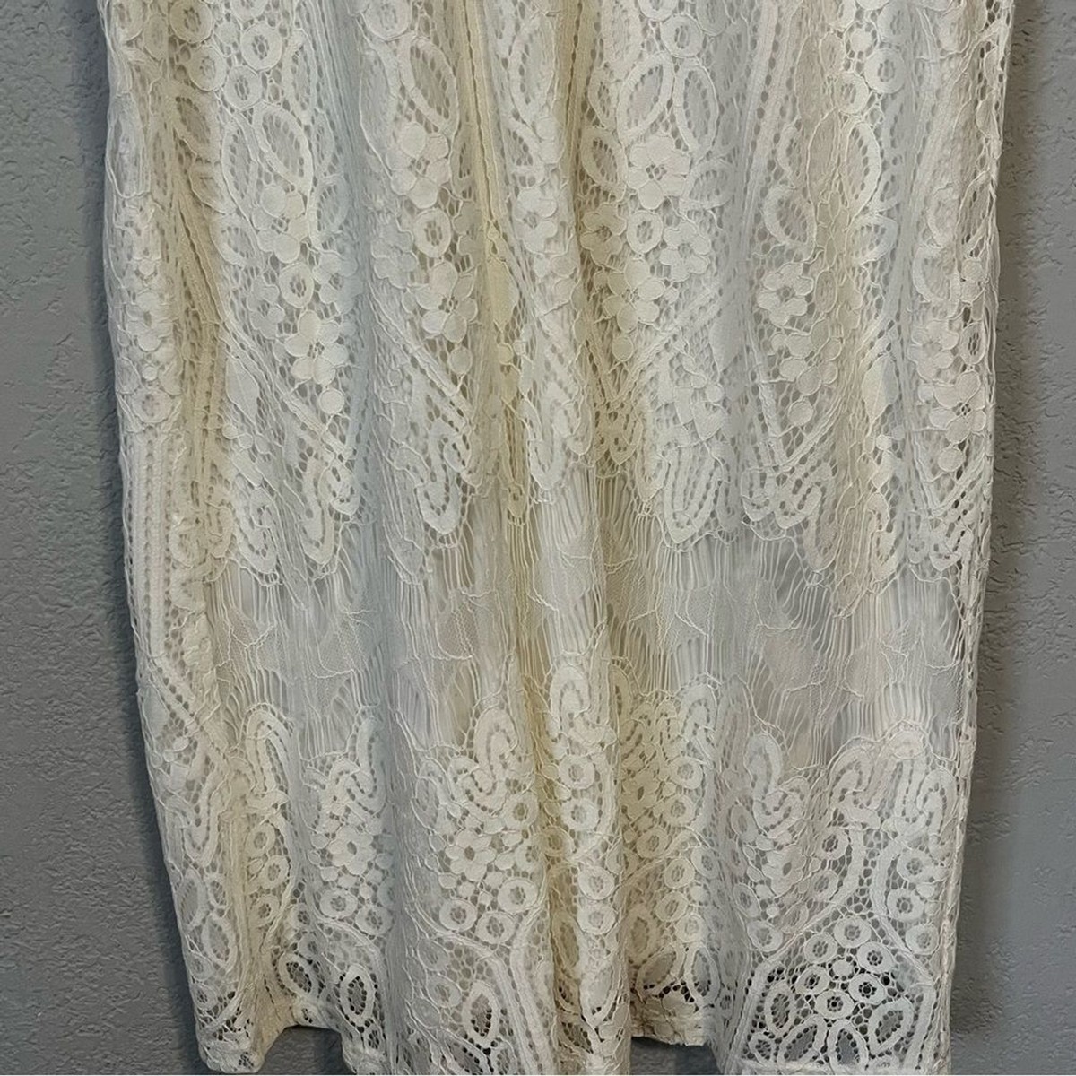 My Michelle Women's White Lace Short Sleeve Cocktail Dress | eBay