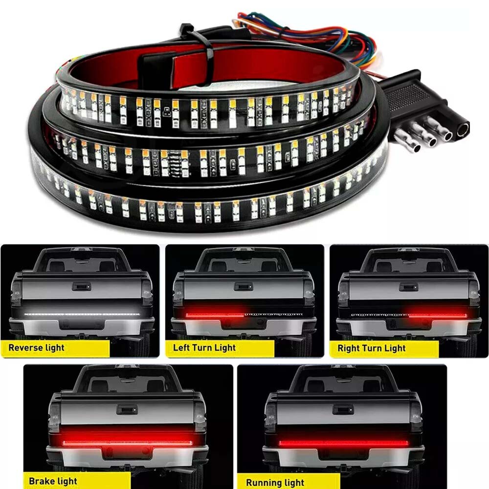 60 Inch LED Tailgate Light Bar with Reverse Brake Turn Signals for Trucks 12V