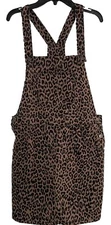 Art Class Leopard Overall Jumper Dress Girls X-Large (14-16) Stretch Denim Y2K