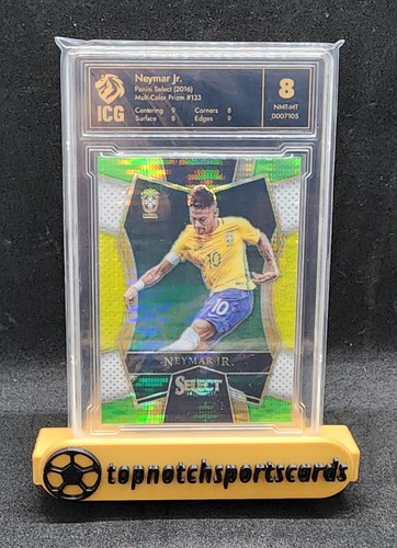 2016/17 Panini Select Soccer Mezzanine Multi-Colour Prizm ICG 8 Neymar Jr