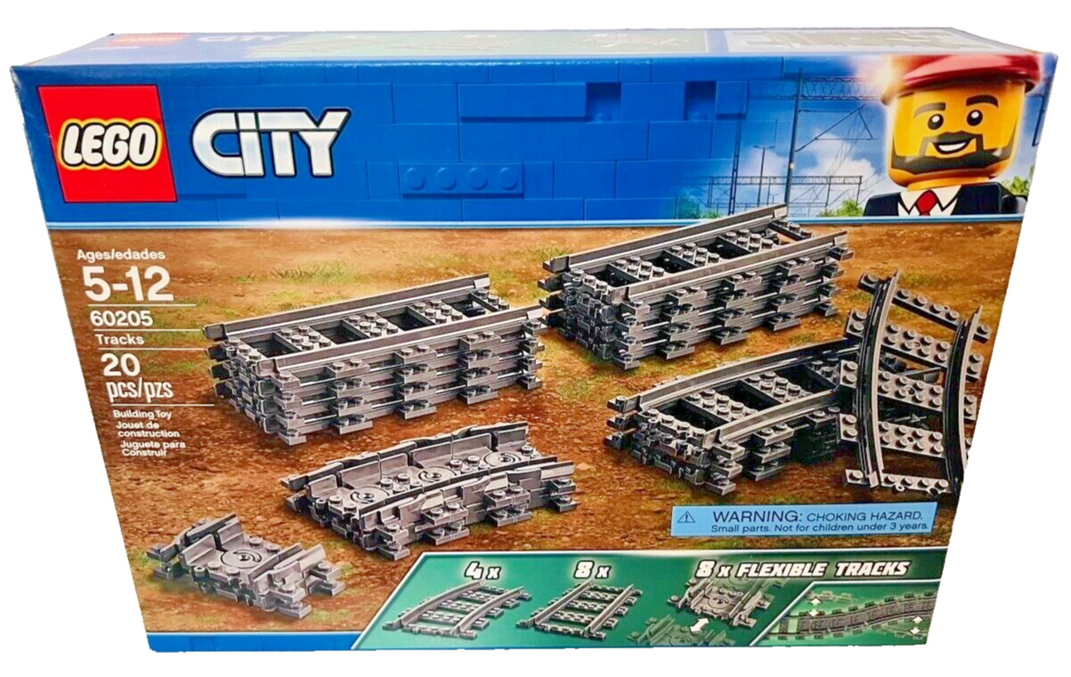 LEGO City Tracks 60205 Passenger Train System Tracks Building Kit Toy 20 Pcs