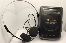 Vintage Centurion Personal Cassette Player with AM/FM Radio and Head Phones Work