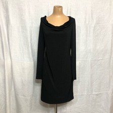 Women's Calvin Klein Little Black Dress Long Sleeve Off the Shoulder Size 8