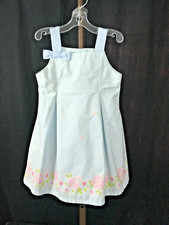 Carters, 100 cotton dress, pale blue with flowers, 2 T, 29-39 lbs.  3261 