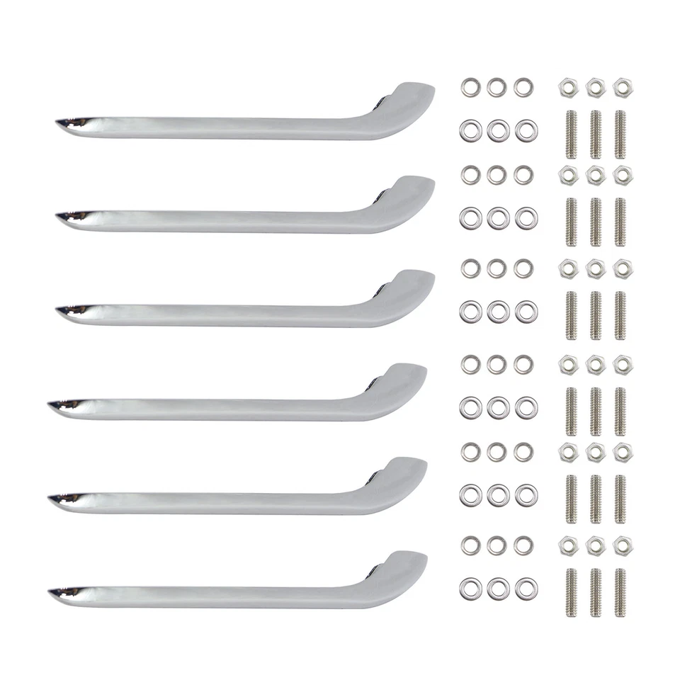 6 Pcs 9 1/4" Fender Side Molding Trim Chrome For 1952-1954 Mercury Monterey Foto 2 de 4