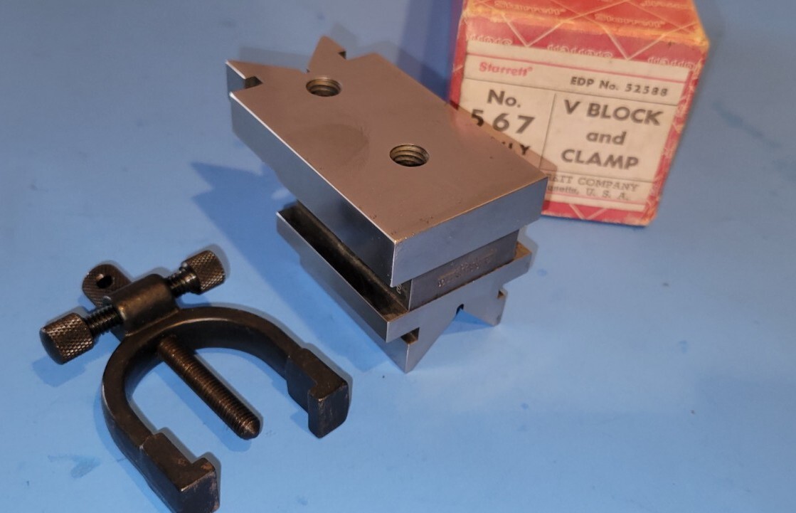 STARRETT V-BLOCK 567 TOOLMAKERS made in USA Fish Tail with