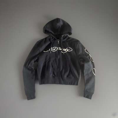 Ed Hardy NWT Full Zip Skull Jacket SKULL CROPPED HOODIE Y2K Ed Hardy NWT Full Zip Skull Jacket SKULL CROPPED HOODIE Y2K