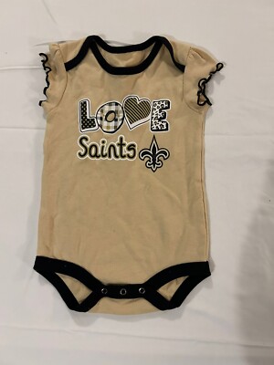 New! New Orleans Saints 3/6 Months Creeper Girls One Piece Baby