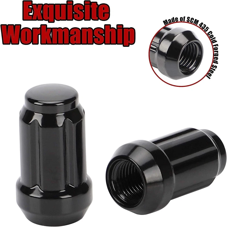 20 tuercas de bellota abultadas negras de 1,38" pulgadas para Toyota 86 Scion FRS BRZ WRX 12x1,25 Foto 4 de 4